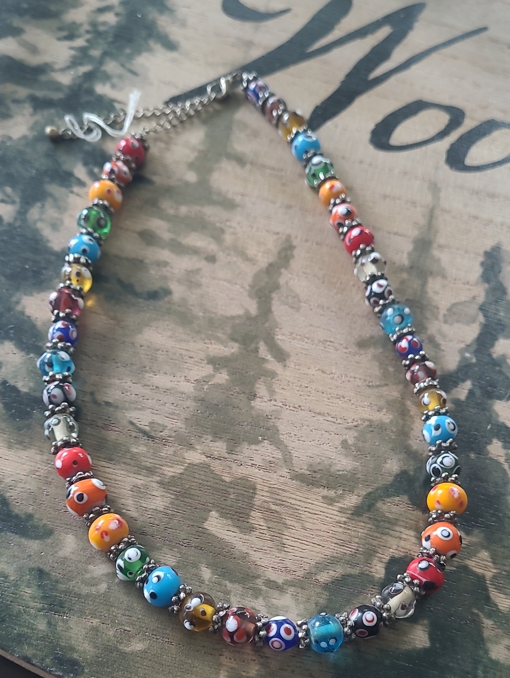 Vintage Murano Millefiori glass Bead Necklace